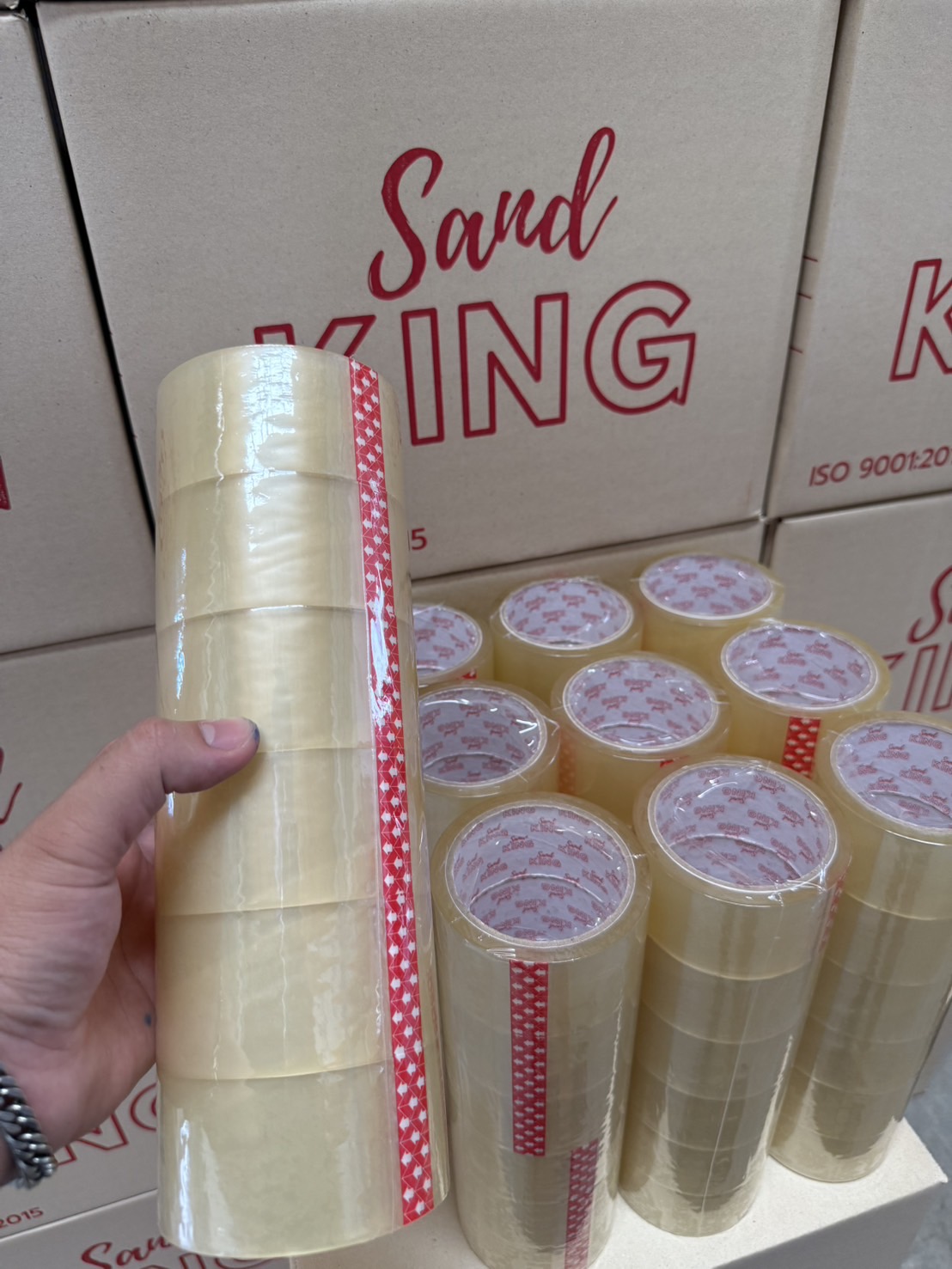 เทปใส Sandking ใส่ลังพร้อมจัดส่ง